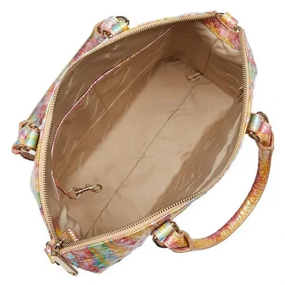 ❌SOLD❌NWT BRAHMIN - Large Duxbury Saltwater Taffy Chromatic Leather Satche - Picture 3 of 4